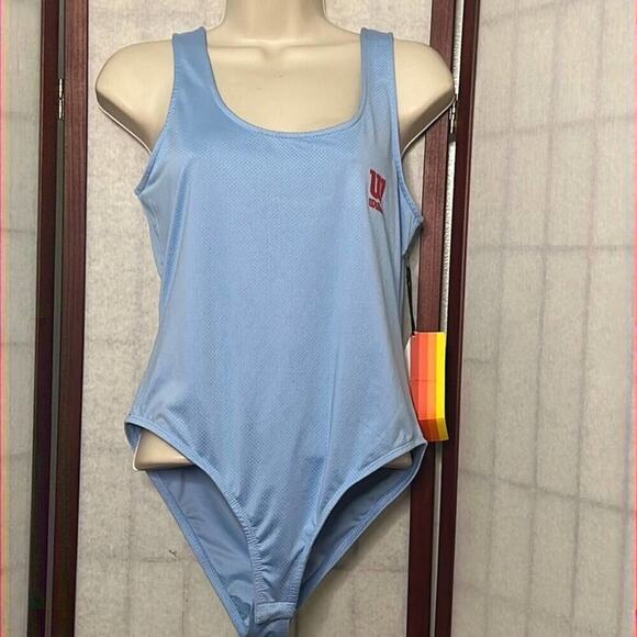 NWT FOREVER 21‎ WILSON ONEPIECE SWIMSUIT SIZE L - Picture 1 of 5